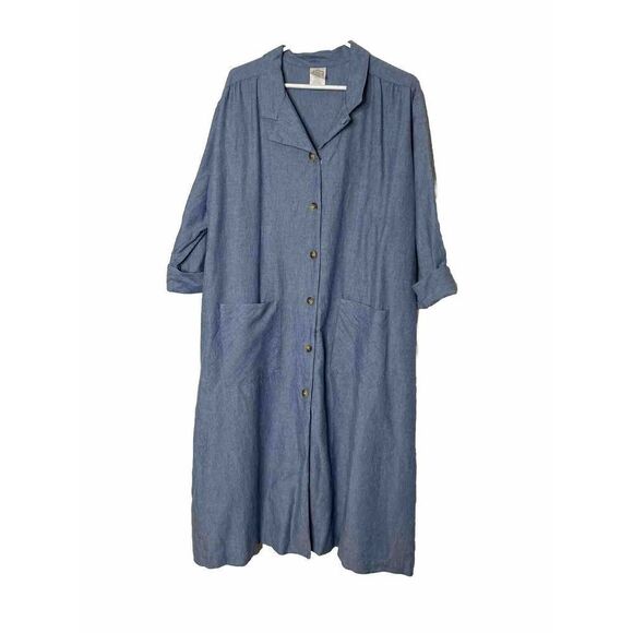 Pam’s Closet Dresses & Skirts - Pam’s Closet Size XL Chambray Women’s Dress House Dress Blue Pockets
